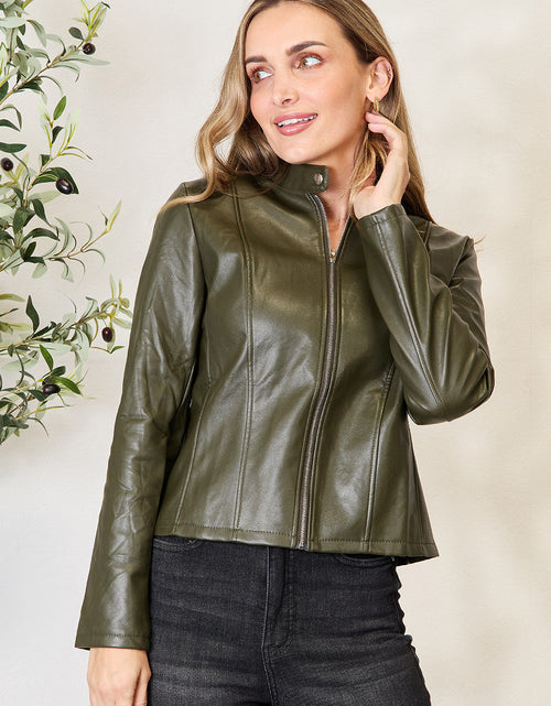 Load image into Gallery viewer, Mock Neck Zip Up Jacket
