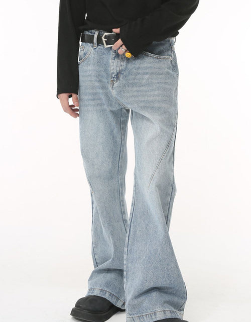 Load image into Gallery viewer, Washed Bootcut Men's Jeans with Pockets
