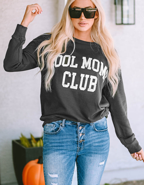 Load image into Gallery viewer, COOL MOM CLUB Round Neck Short Sleeve Sweatshirt

