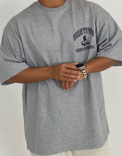 Load image into Gallery viewer, Men's Plus Size Graphic Round Neck Half Sleeve T-Shirt
