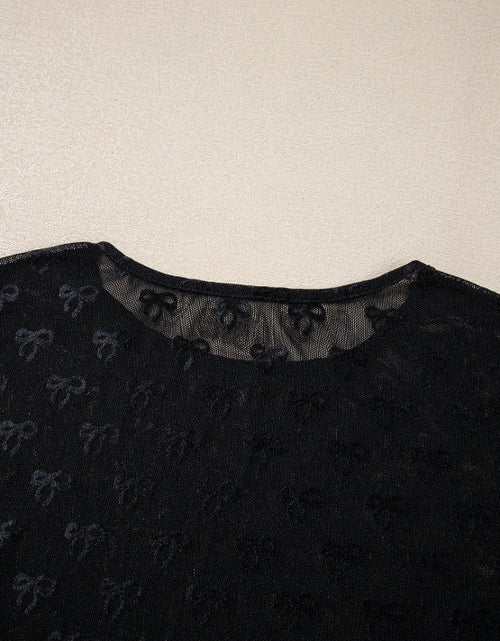 Load image into Gallery viewer, Bow Round Neck Long Sleeve Top

