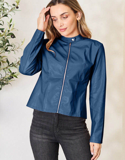 Load image into Gallery viewer, Mock Neck Zip Up Jacket
