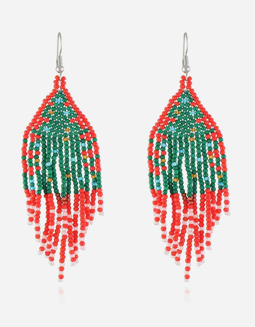 Load image into Gallery viewer, Christmas Beaded Earrings

