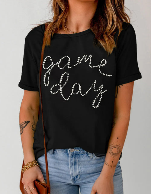 Load image into Gallery viewer, Full Size GAME DAY Round Neck Short Sleeve T-Shirt
