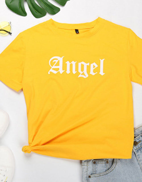 Load image into Gallery viewer, Perfee ANGEL Round Neck Short Sleeve T-Shirt
