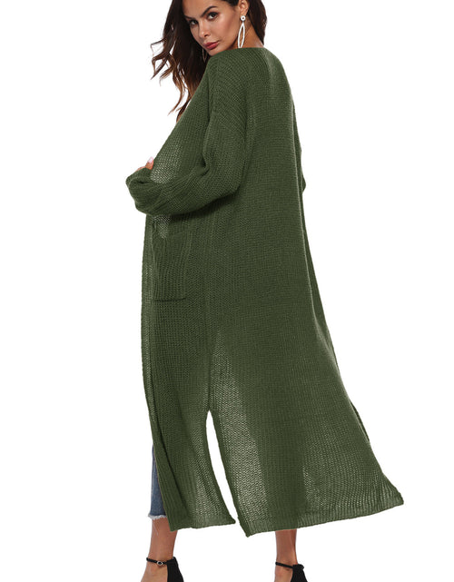 Load image into Gallery viewer, Long Sleeve Open Front Buttoned Cardigan

