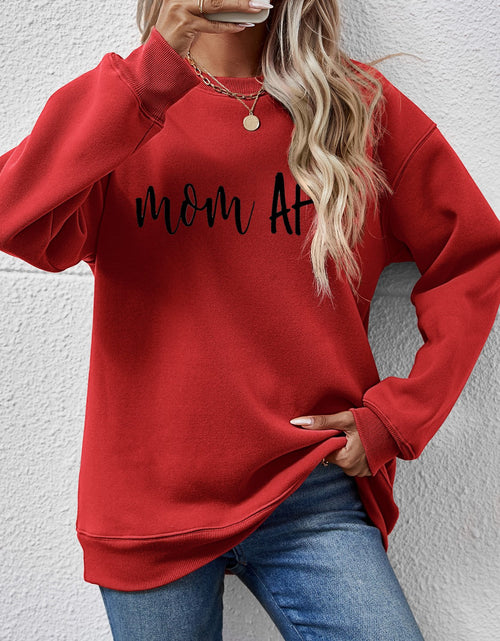Load image into Gallery viewer, Letter Graphic Dropped Shoulder Sweatshirt
