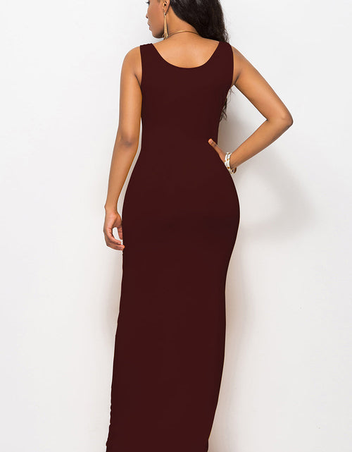 Load image into Gallery viewer, Scoop Neck Wide Strap Maxi Dress
