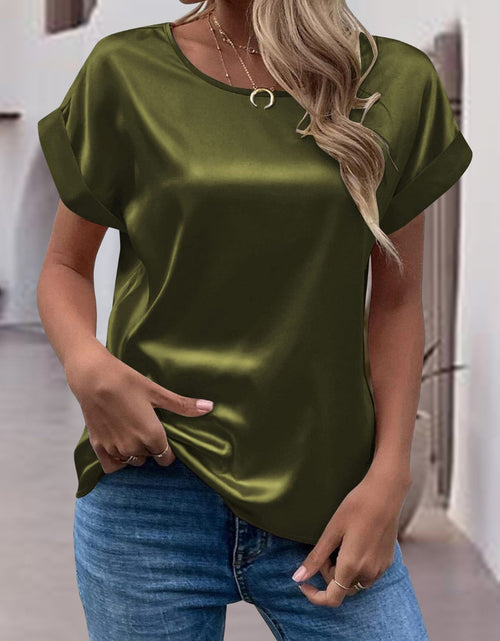 Load image into Gallery viewer, Round Neck Short Sleeve T-Shirt
