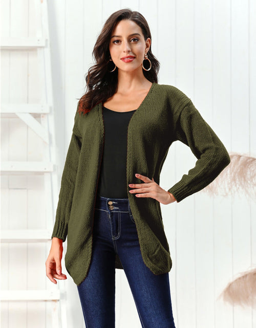 Load image into Gallery viewer, Open Front Long Sleeve Cardigan
