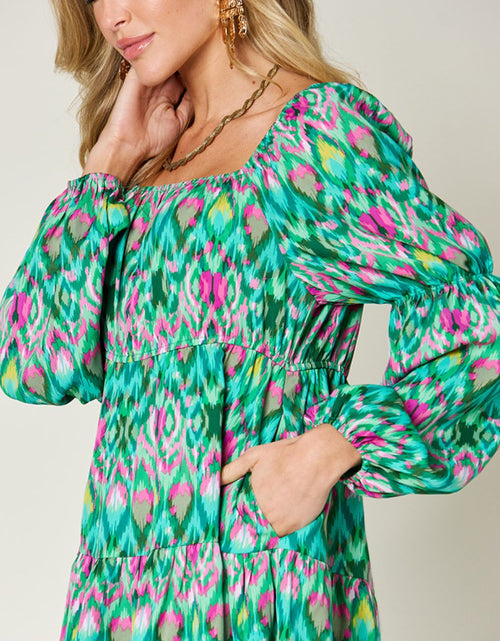 Load image into Gallery viewer, Double Take Full Size Printed Long Sleeve Dress
