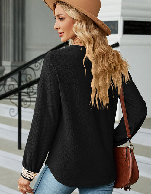 Load image into Gallery viewer, V-Neck Long Sleeve T-Shirt
