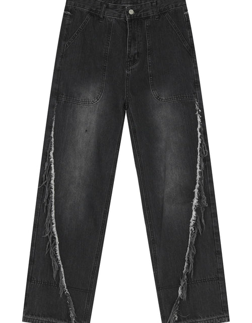 Load image into Gallery viewer, Raw Hem Jeans with Pockets
