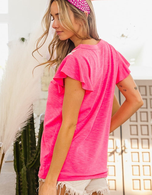 Load image into Gallery viewer, BiBi Leopard Contrast Round Neck T-Shirt
