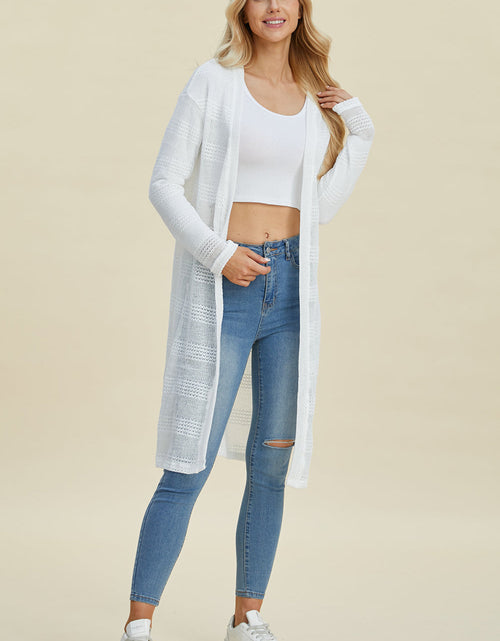 Load image into Gallery viewer, Double Take Full Size Open Front Longline Cardigan
