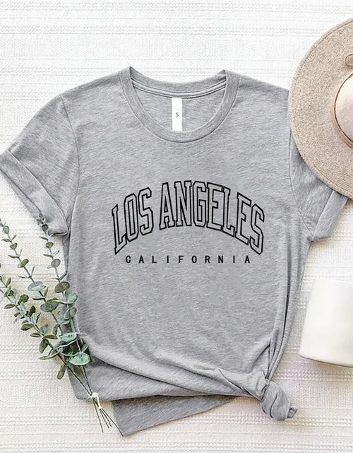 Load image into Gallery viewer, LOS ANGELES CALIFORNIA Round Neck T-Shirt
