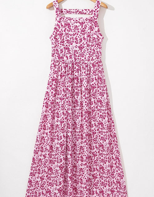 Load image into Gallery viewer, Floral Cutout Back Square Neck Maxi Dress

