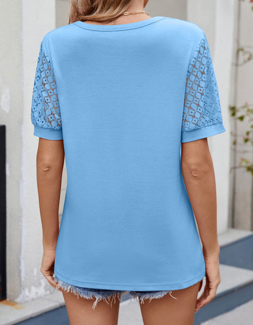 Load image into Gallery viewer, Lace Short Sleeve T-Shirt

