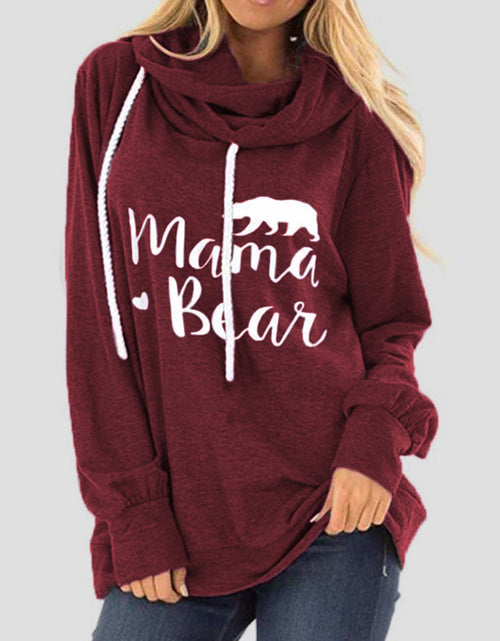 Load image into Gallery viewer, Drawstring Letter Graphic Long Sleeve Hoodie
