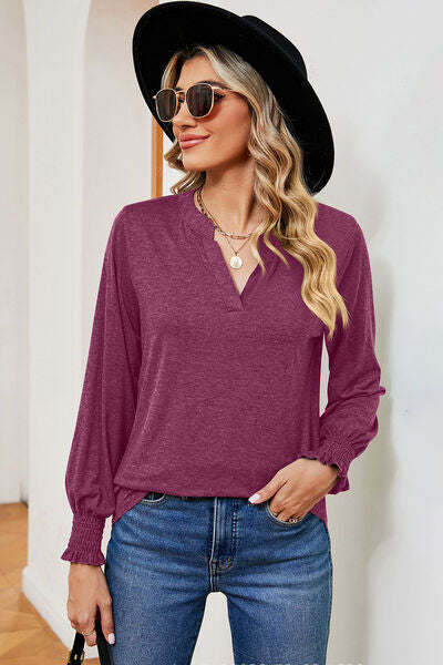 Load image into Gallery viewer, Notched Lantern Sleeve T-Shirt
