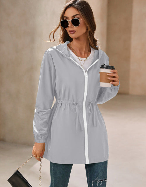 Load image into Gallery viewer, Ivy Lane Outdoor Waterproof Long Sleeve Hooded Windbreaker
