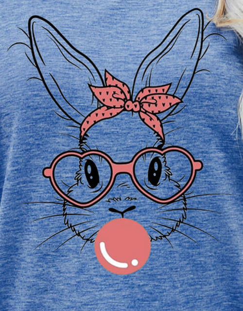 Load image into Gallery viewer, Easter Bunny Graphic Round Neck T-Shirt
