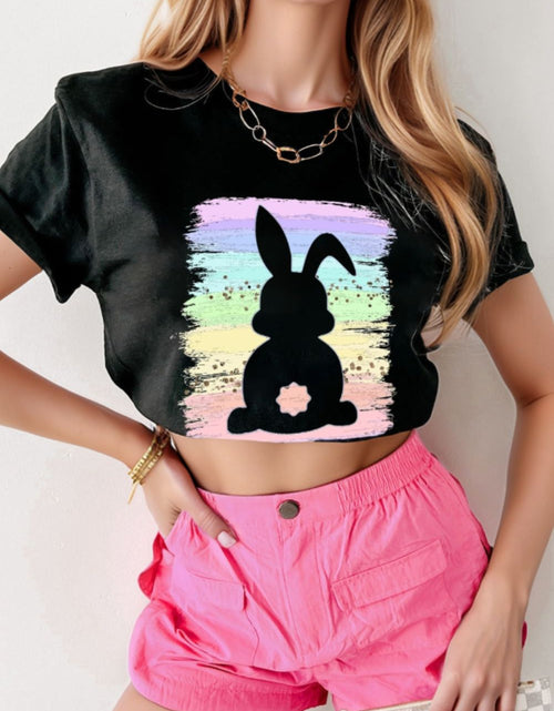 Load image into Gallery viewer, Rabbit Round Neck Short Sleeve T-Shirt
