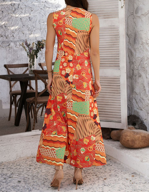 Load image into Gallery viewer, Devine Printed Sleeveless Maxi Dress
