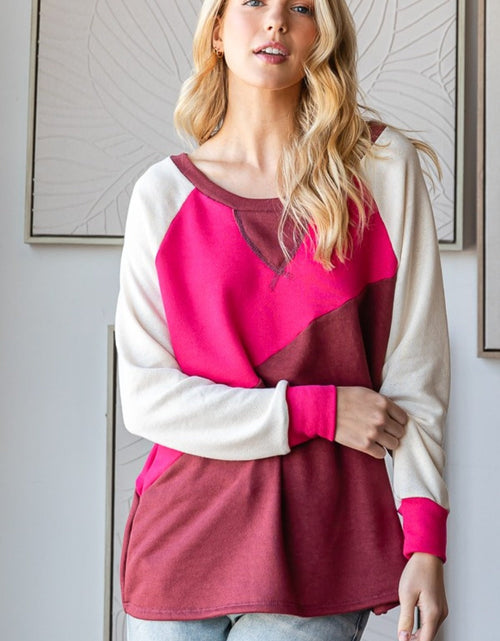 Load image into Gallery viewer, HOPELY Color Block Long Sleeve T-Shirt
