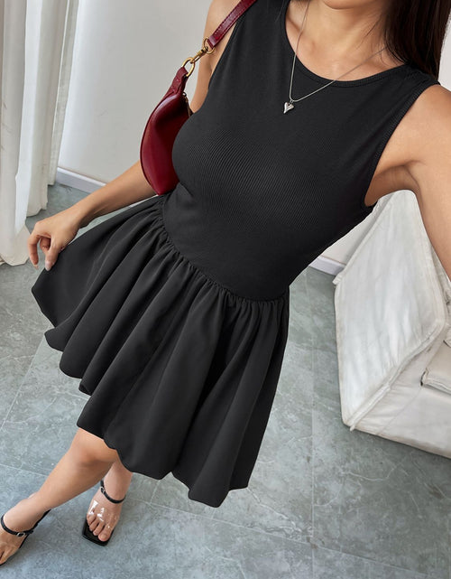 Load image into Gallery viewer, Perfee Ruched Sleeveless Mini Dress
