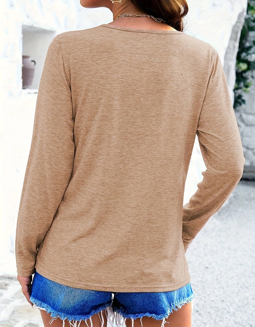 Load image into Gallery viewer, Crisscross V-Neck Long Sleeve T-Shirt
