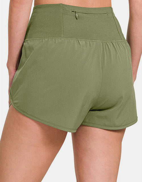 Load image into Gallery viewer, Zenana High-Waisted Zippered Back Pocket Active Shorts
