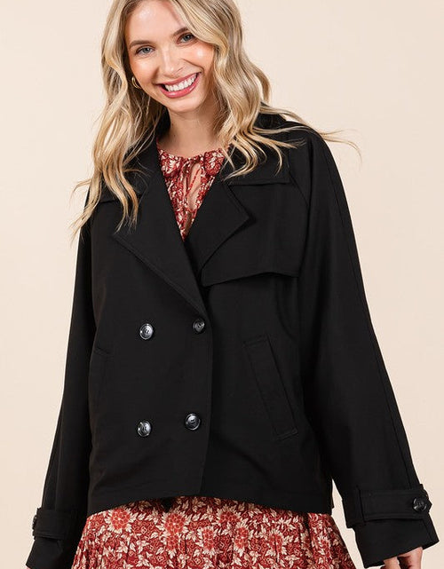 Load image into Gallery viewer, Mittoshop Double Breasted Long Sleeve Trench Coat Jacket
