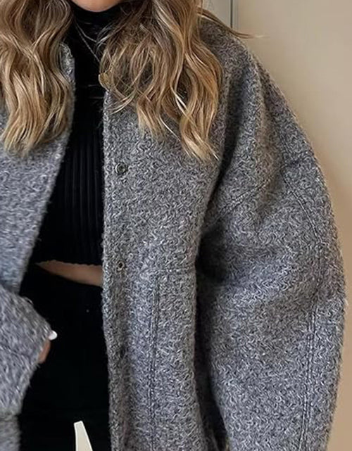 Load image into Gallery viewer, Full Size Snap Down Drop Shoulder Jacket

