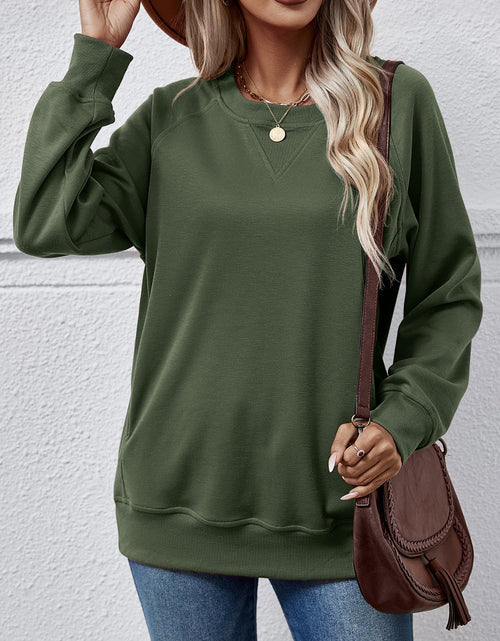 Load image into Gallery viewer, Round Neck Long Sleeve Sweatshirt
