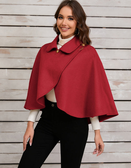 Load image into Gallery viewer, Collared Neck Cropped Cape
