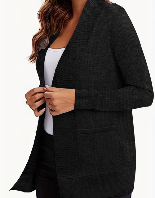 Load image into Gallery viewer, Open Front Long Sleeve Sweater Cardigan
