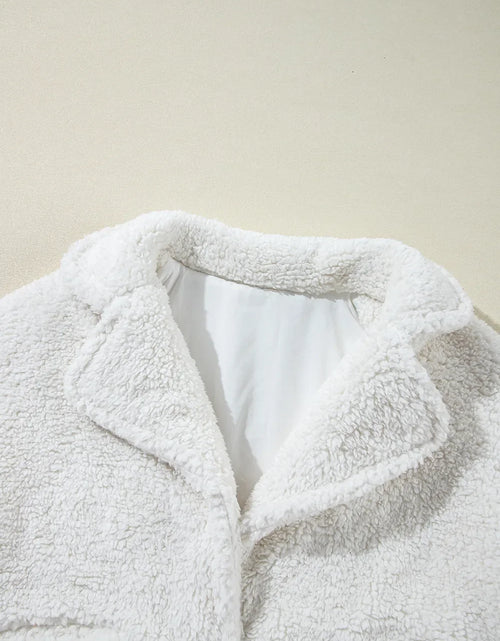 Load image into Gallery viewer, Fuzzy One Button Long Sleeve Jacket

