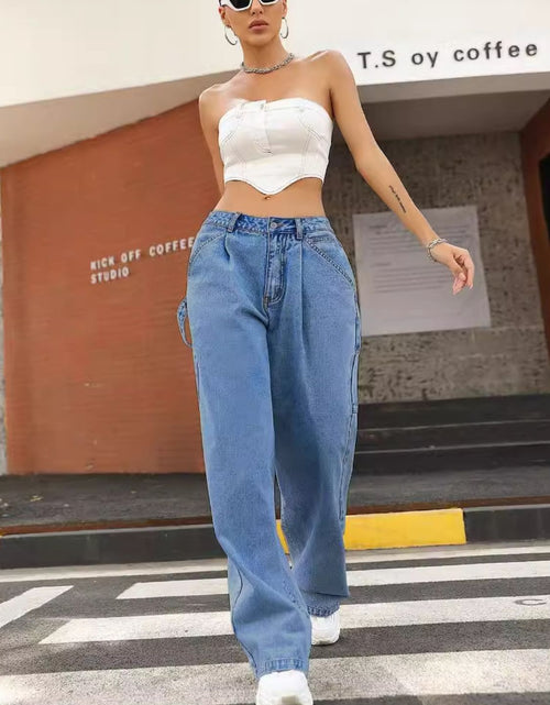 Load image into Gallery viewer, Wide Leg Jeans with Pockets
