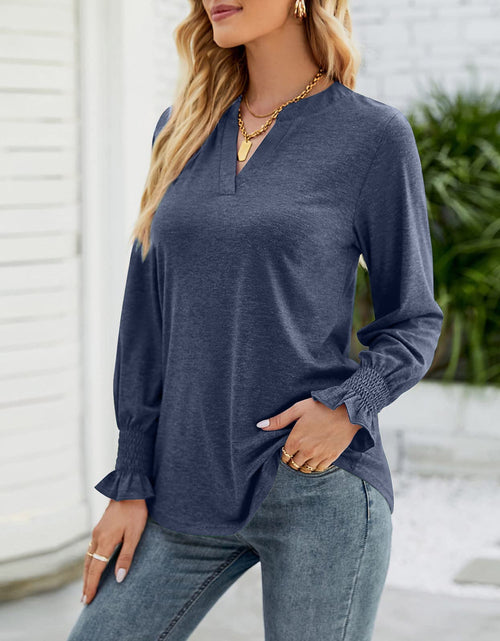 Load image into Gallery viewer, Full Size Notched Long Sleeve T-Shirt
