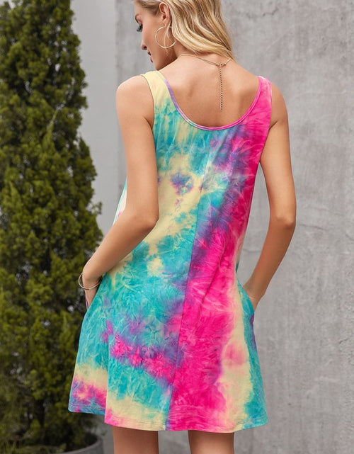 Load image into Gallery viewer, Ivy Lane Tie-Dye Sleeveless Dress with Pockets
