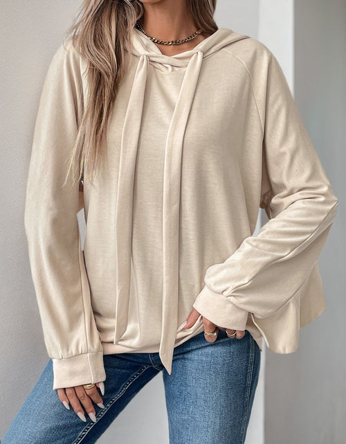 Load image into Gallery viewer, Perfee Drawstring Ruffled Long Sleeve Hoodie
