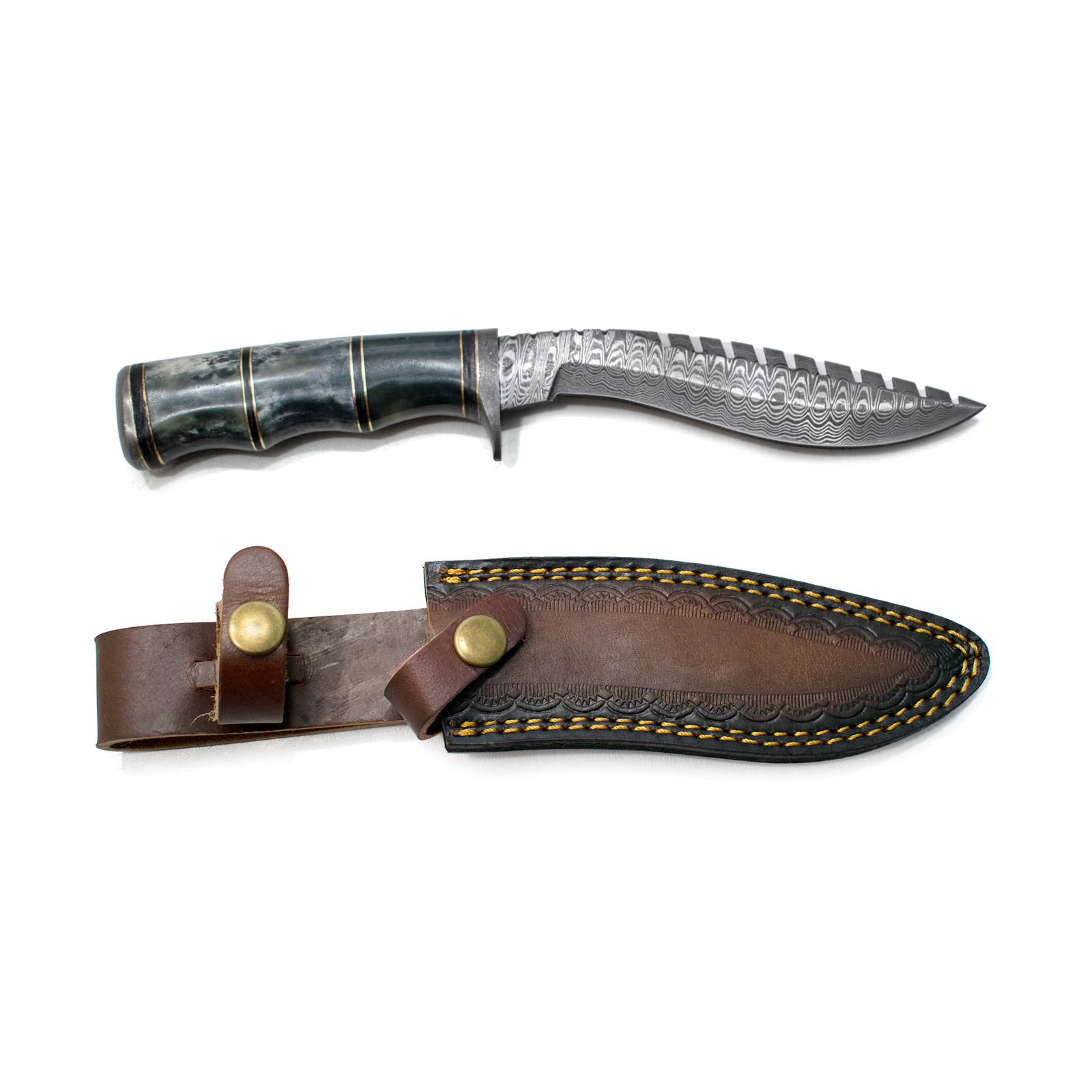 Damascus Steel Compact Kukri by Titan International Knives
