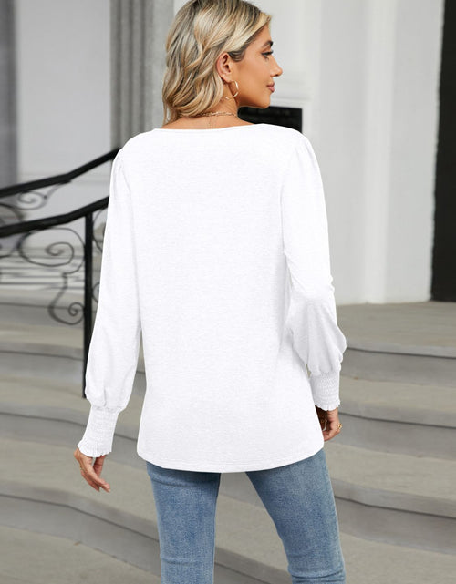 Load image into Gallery viewer, V-Neck Lantern Sleeve T-Shirt
