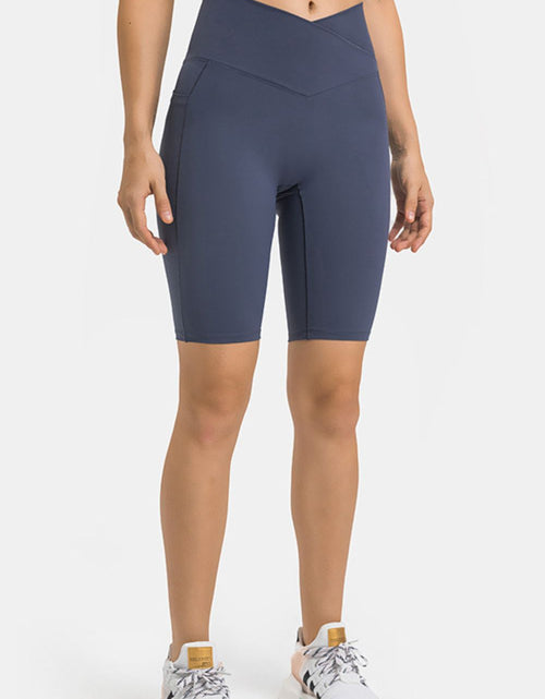 Load image into Gallery viewer, Millennia High Waist Biker Shorts with Pockets
