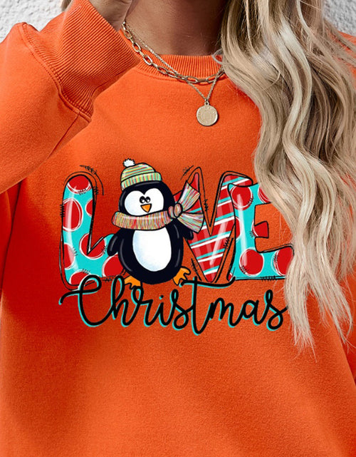 Load image into Gallery viewer, LIVE CHRISTMAS Drop Shoulder Round Neck Sweatshirt
