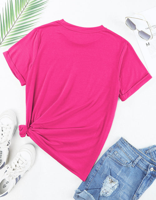 Load image into Gallery viewer, Flower Round Neck Short Sleeve T-Shirt

