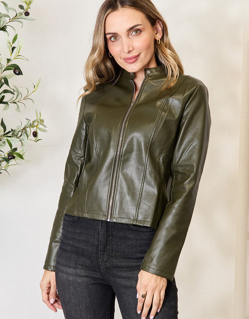 Load image into Gallery viewer, Mock Neck Zip Up Jacket
