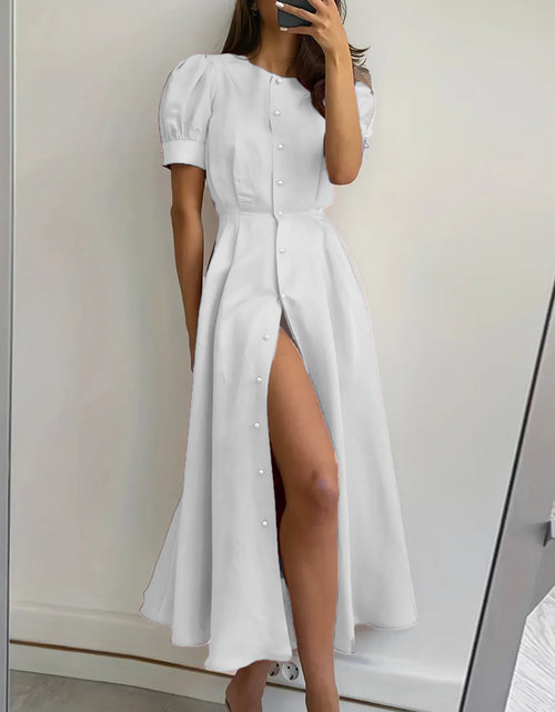 Load image into Gallery viewer, Button Down Short Sleeve Dress
