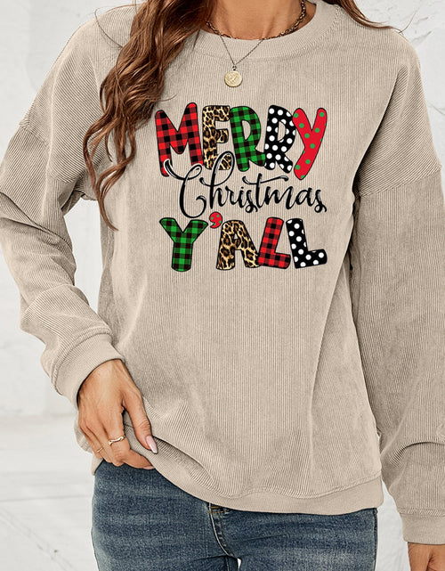 Load image into Gallery viewer, MERRY CHRISTMAS Y'ALL Graphic Sweatshirt
